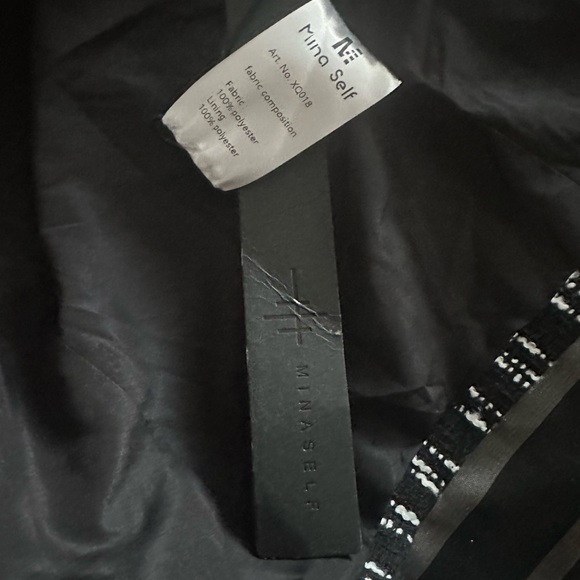 Mina Self Black & White Tweed Blazer – Size L – New with Tags - Picture 3 of 4